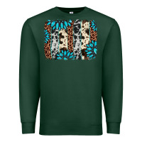 Sports Green gemstone leopard cowhide brushstroke Premium Sweatshirt - AdoDesignShop