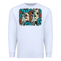 White gemstone leopard cowhide brushstroke Premium Sweatshirt - AdoDesignShop