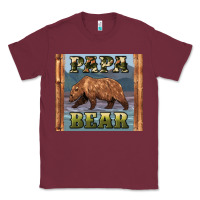 Burgundy papar bear Classic Tee - Artiststas