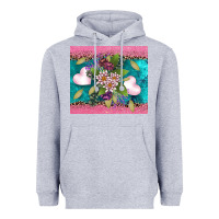 Heather Grey v.d flowers and hearts Heavyweight Hoodie - AdoDesignShop