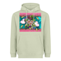 Matcha v.d flowers and hearts Heavyweight Hoodie - AdoDesignShop