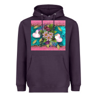 Plum v.d flowers and hearts Heavyweight Hoodie - AdoDesignShop