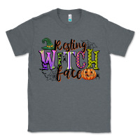 Charcoal Heather resting witch face Classic Tee - CowGirlArtShop