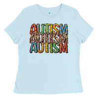 Baby Blue western autism Ladies Tee - CowGirlArtShop