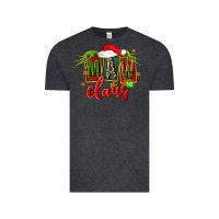 Vintage Black christmas maw claus Vintage Tee - FaDigitalArtStudio