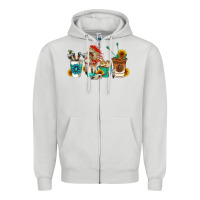 Dove Grey indian coffee cups Zipper Hoodie - AdoDesignShop