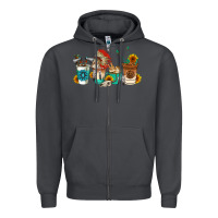 Smoke indian coffee cups Zipper Hoodie - AdoDesignShop
