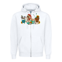White indian coffee cups Zipper Hoodie - AdoDesignShop