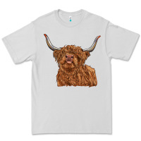 Dove Grey highland cow Premium Tee - RanaPortraitStore