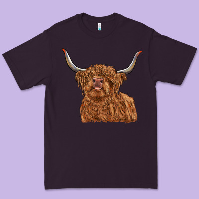 Highland Cow Premium Tee Designed By Ranaportraitstore