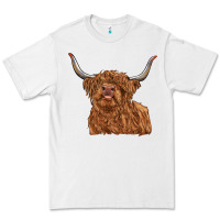 White highland cow Premium Tee - RanaPortraitStore