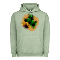 Pigment Oil Green sunflower christmas patch Urban Hoodie - JahusDesignShop