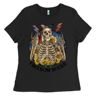 Black freedom rocks Ladies Tee - CowGirlArtShop