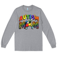 Heather Grey Autism mom Long Sleeve Tee - FaDigitalArtStudio