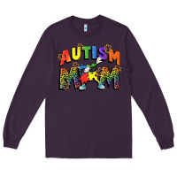 Plum Autism mom Long Sleeve Tee - FaDigitalArtStudio
