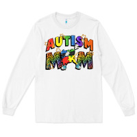 White Autism mom Long Sleeve Tee - FaDigitalArtStudio