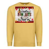 Antique Gold santa's favorite nurse Premium Sweatshirt - AdoDesignShop