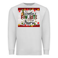 Dove Grey santa's favorite nurse Premium Sweatshirt - AdoDesignShop
