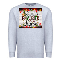 Heather Grey santa's favorite nurse Premium Sweatshirt - AdoDesignShop