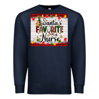 Navy santa's favorite nurse Premium Sweatshirt - AdoDesignShop