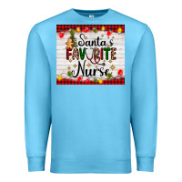 Ocean Blue santa's favorite nurse Premium Sweatshirt - AdoDesignShop