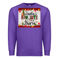 Purple santa's favorite nurse Premium Sweatshirt - AdoDesignShop