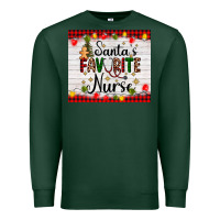 Sports Green santa's favorite nurse Premium Sweatshirt - AdoDesignShop