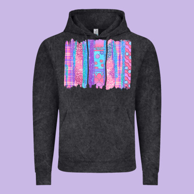 Pink Easter Brushstrokes Vintage Hoodie Designed By Bundleandbundleshop