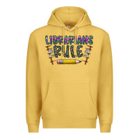 Antique Gold librarians rule Premium Hoodie - CowhideDigitalArt
