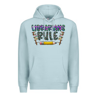 Blue Mist librarians rule Premium Hoodie - CowhideDigitalArt