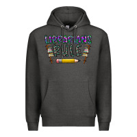 Charcoal Heather librarians rule Premium Hoodie - CowhideDigitalArt