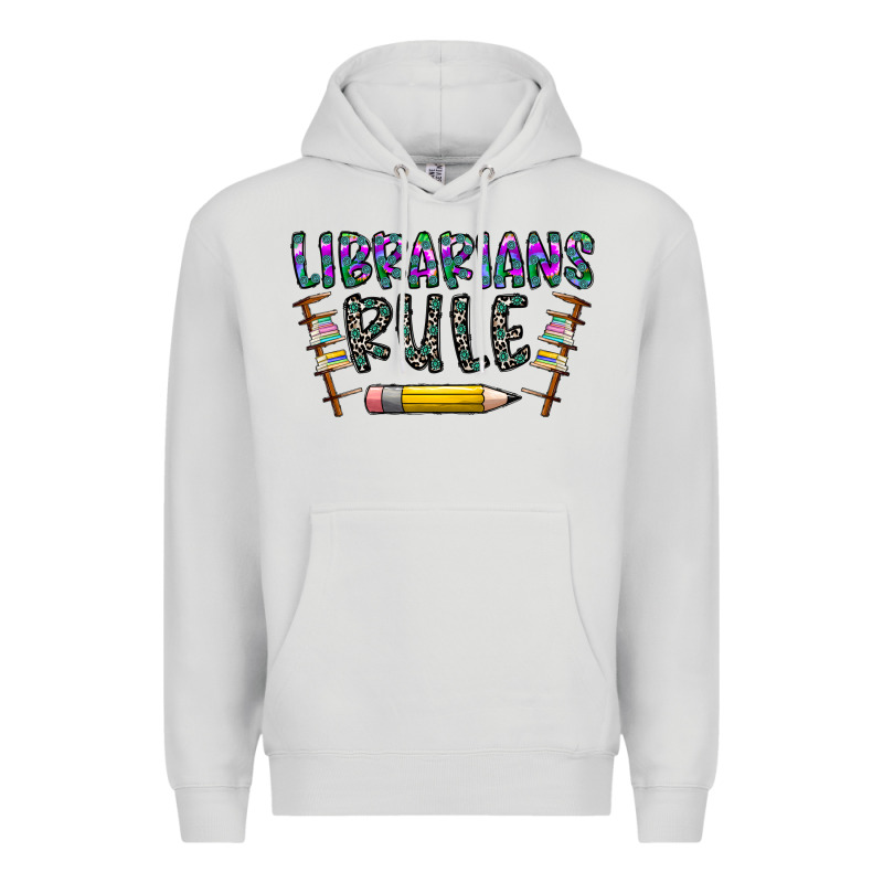 Librarians Rule Premium Hoodie by CowhideDigitalArt | Teevron