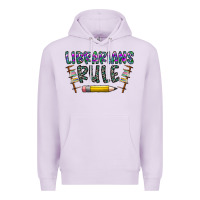 Lilac librarians rule Premium Hoodie - CowhideDigitalArt