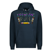 Navy librarians rule Premium Hoodie - CowhideDigitalArt