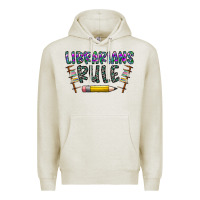 Oatmeal Heather librarians rule Premium Hoodie - CowhideDigitalArt