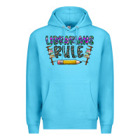 Ocean Blue librarians rule Premium Hoodie - CowhideDigitalArt
