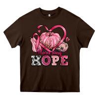 Chocolate Brown harvesting hope Heavy Core Tee - texasbilliewilder