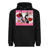 Lotus Heart Cow Valentine Heavyweight Hoodie | Teevron