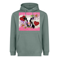 Sage lotus heart cow valentine Heavyweight Hoodie - AdoDesignShop