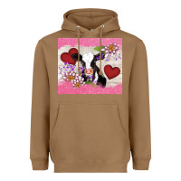 Toasted Coconut lotus heart cow valentine Heavyweight Hoodie - AdoDesignShop