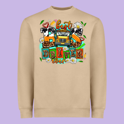 Best Bus Driver Ever Heavyweight Sweatshirt Designed By Adodesignshop