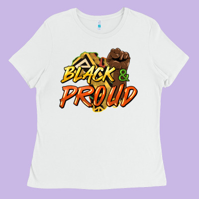 Black And Proud Ladies Tee Designed By Howdyjamesfarm