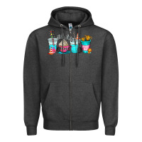 Charcoal Heather race day coffe cup Zipper Hoodie - AdoDesignShop