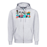 Heather Grey race day coffe cup Zipper Hoodie - AdoDesignShop