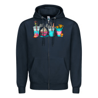 Navy race day coffe cup Zipper Hoodie - AdoDesignShop