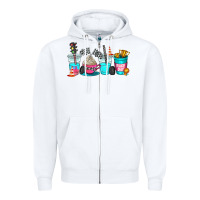 White race day coffe cup Zipper Hoodie - AdoDesignShop