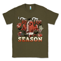 Army Green tis the season football halloween Classic Tee - CowGirlArtShop