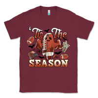 Burgundy tis the season football halloween Classic Tee - CowGirlArtShop