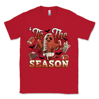 Red tis the season football halloween Classic Tee - CowGirlArtShop