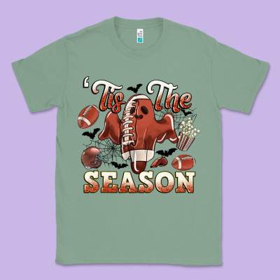 Tis The Season Football Halloween Classic Tee Designed By Cowgirlartshop